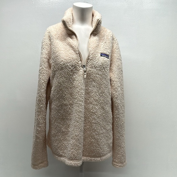 Patagonia Jackets & Blazers - Patagonia Sherpa Teddy Bear Los Gatos Fleece 1/2 Zip Jacket Cream Womens Large